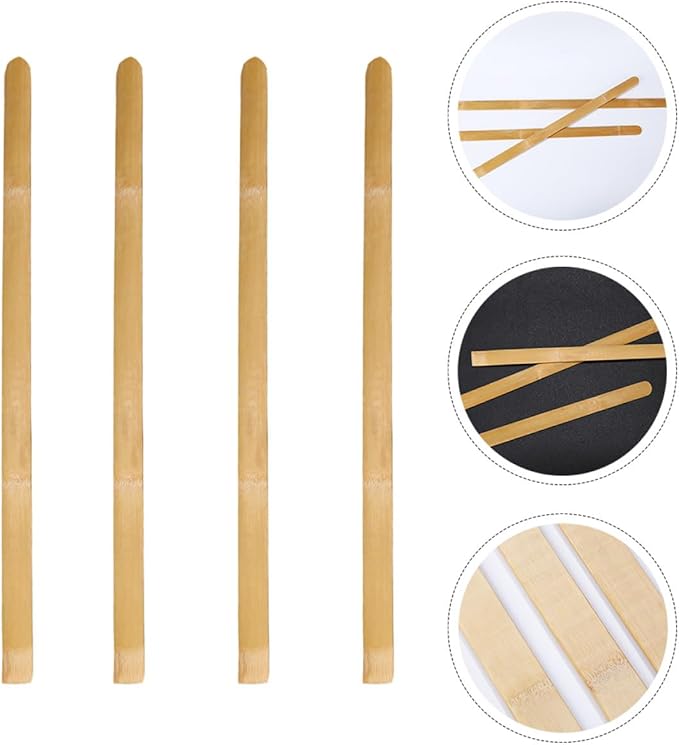 DOITOOL 4 Pcs Pancake Turning Sticks Kitchen Utensils Household Cooking Tool for Turning Thin Pancakes and Pancakes 50cm Length Flat Spatula Turner Set