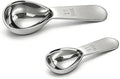 2pcs Tablespoon Coffee Scoop, Coffee Scoop Set, 15ml 30ml Tbsp Coffee Bean Measuring Spoon Stainless Steel Table Spoon Scoop with Short Handle Suitable for Tea Ground Sugar Flour