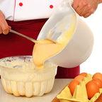 Glad Mixing Bowl with Handle – 3 Quart | Heavy Duty Plastic with Pour Spout and Non-Slip Base | Dishwasher Safe Kitchen Supplies for Cooking and Baking, White