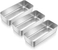 TeamFar Loaf Pan, 12 x 5 Inch Stainless Steel Loaf Pans for Baking Bread, 3 Pack Large Bread Loaf Baking Pan for Homemade Bread, Meatloaf, Cake, Brownies, Non-Toxic, Heavy-duty, Oven & Dishwasher Safe