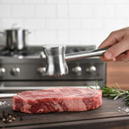 Stainless Steel Meat Tenderizer Tool, Heavy Duty Meat tenderizer Mallet, Premium Meat Masher for Steak and Beef, Hammer Meat Pounder Ground beef chopper tool for Kitchen Cooking Dishwasher Safe