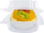 O’Creme Bakeable Plastic Mini Cake Pan with Container - Baking Pan With Non-Stick Silicone - Reusable Mold For Baking and Much More - and Clear Snap-Closure Container - 25 Cake Pans + 25 Containers