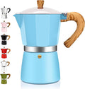 6 Cup Aluminum Espresso Stovetop Moka Pot Express Coffee Maker Percolator Italian Classic Mocha Coffee Machine for Italian and Cuban Cafe Brewing for Home & Camping 300ml 10oz