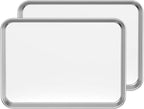 Baking Sheet Set of 2, Stainless Steel 2-Piece Cookie Sheet, Toaster Oven Baking Pan Set, Rectangle Size 16 x 12 x 1 inch, Healthy & Non Toxic, Mirror Finish & Rust Free, Dishwasher Safe