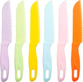 6 Pieces Plastic Fruit Knife: Food-Grade, Kid Kitchen Knife Set Safe | Children's Safe Cooking Knives Perfect for Fruits, Cake, Vegetables & Daily Kitchen Use