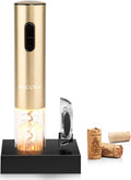 Secura Electric Wine Opener, Automatic Bottle Corkscrew Opener with Foil Cutter, Rechargeable (Champagne Gold)