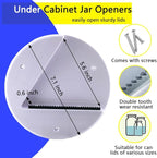Under Cabinet Jar Openers for Seniors With Arthritis or Weak Hands, One Handed Bottle Openers, Easy to Use Kitchen Can Opener-White
