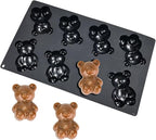 3D Silicone Mold Bear, Mousse Cake Baking Molds, Fondant Mould for Baking Cake, French Dessert Mould for Pastry Chocolate, Soap and Ice Cream (B_ Bear)