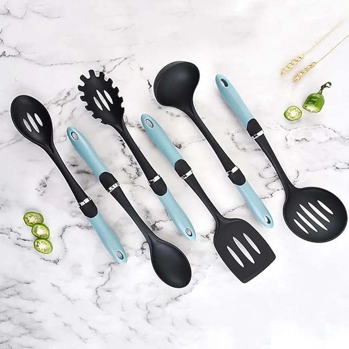 8pcs Nylon Cooking Tools Kitchen Utensils Set Quality Handles Cooking Tool Non Toxic Kitchen Gadgets Nonstick Cookware