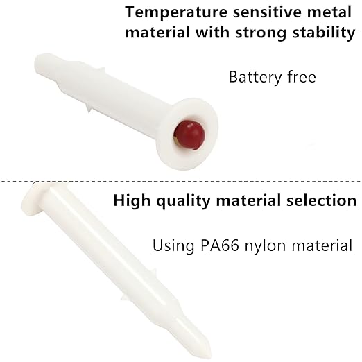 4 Pcs Turkey Temperature Meters, High-Temperature Resistance Meat Thermometer Turkey Temperature Poppers, Pop-Up Picnic Barbecue Thermometers Timers for Kitchen Outdoor