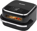 Pizza Oven & Air Fryer, 4.5QT 11-in-1 Flat Airfryer with Superior Top and Bottom Airflow Tech, Digital Display, Large Viewing Window, Grill Plate, Up to 32 Chicken Wings / 11" Pizza Capacity