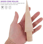 NOLITOY 2pcs Cone Mold Wooden Cream Horn Mold Cannoli Molds for Baking Pastry Molds Cannoli Forms DIY Tools Pizzelle Roller Lady Lock Pastry Horn Acopes Thousand Layer Cake Miss Human Body
