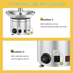 Commercial Chocolate Fountain 5 Layers 18Lbs Large Chocolate Fondue Tower Stainless Steel Hot Chocolate Waterfall for Nacho Cheese Knob Control
