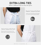 Syntus Apron for Men Women, Adjustable Cooking Kitchen Chef Aprons with 2 Pockets, Cotton/Polycotton/Polyester