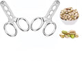 2Pcs Nut Crackers Nuts Pistachio Sheller Opener Kitchen Tools Stainless Steel Nutcracker Multi-Function Walnut Pine Sheller Opener Specialty Gadgets