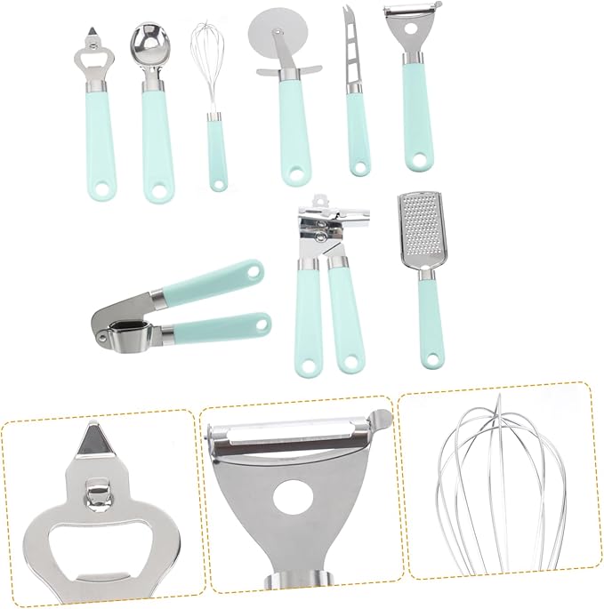Plastic Handle Kitchen Tool Set 9pcs Kitchen Gadget Set Cute for Cooking