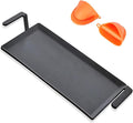 24'' Carbon Steel Griddle, Professional Pre-seasoned Cookware for Double Burner Stovetop and Gas/Charcoal Grill, Heavy Duty Dual-Handle Large Family Size Griddle