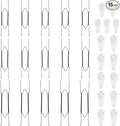Bilillo 15 Pieces Plate Hangers for Wall - 10/12/14 Inch Invisible Plates Hanger, Stainless Steel Plate Holders with 15 Pieces Wall Hooks for 8 to 16 Inch Decorative Plates and Arts (Black)