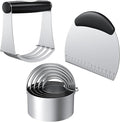 Biscuit Cutter Set, Dough Blender, Pastry Cutter, Biscuit Cutter, Dough Cutter,Pastry Cutter Set, Round Sifter,Baking Dough Tools for Cooking Cookies (3 Pcs/Set)