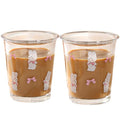 Ivymei Set of 2 12 OZ Cute Drinking Glasses Bow Glass Coffee Cups Rabbit Glass Cups for Juice, Iced Tea, Coffee, Latte, Milk, Dessert, Stackable Glassware Drinkware Set (Pink)