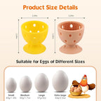 2 PCS Egg Washer for Fresh Eggs, Silicone Egg Brush Cleaner, Egg Cleaner Scrubber for Fresh Eggs, Reusable Multipurpose Washing Egg Tool for Fruits and Vegetables (Yellow/Brown)