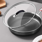 10.25 Inch Tempered Glass Lid for Lodge 10.25" Cast Iron Skillets & 5QT Dutch Ovens -Stainless Steel Handle and Rim (10.25 INCH LID)