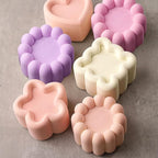 4pcs Nonstick Silicone Molds for Baking Supplies, Square Star Heart Flower Cake Mold Silicone Cake Molds for Pudding Mousse Chocolate Jelly Muffin Bread Cheesecake Baking Pan Fancy Cakes Pastry Mould