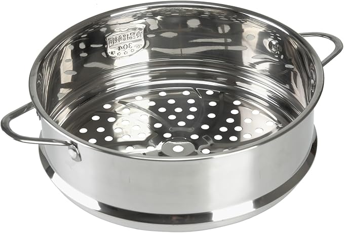 BinaryABC Stainless Steel Dumpling Steamer Basket for Pot,18cm Steamer Insert for Food Veggie Rice Noodle Roll (7.08INCH)