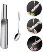 OUNONA Stainless Steel Meatball Maker Mold DIY Shrimp and Fish Ball Tool Non-Stick Kitchen Gadget for Easy Meatball Making 1 Set for Home Cooking