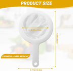 Ultra Fine Mesh Strainer with Handle, 2 Pack, 100/400 Mesh, Plastic Coffee Strainer, Small Colander for Kitchen, Nylon Fine Sieve for Nut Milk, Yogurt, Juice, Honey, Food, Tea Leaf Filter