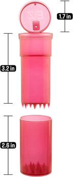 EZSPLITZ Cap & Crusher - 2-in-1 Herb Grinder with Extra Large Storage (Red)