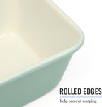 Martha Stewart Gallen 9-Inch Nonstick Carbon Steel Loaf Pan – Teal, Durable Bakeware for Even Baking and Easy Release