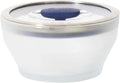 Anyday 4-Cup Microwave Cookware & Glass Container with Glass Lid, Plastic-Free Deep Food Storage | Stackable Airtight Steamer with Vented Lid for Microwave-Safe Reheating, Steaming Vegetables & Rice