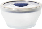 Anyday 4-Cup Microwave Cookware & Glass Container with Glass Lid, Plastic-Free Deep Food Storage | Stackable Airtight Steamer with Vented Lid for Microwave-Safe Reheating, Steaming Vegetables & Rice