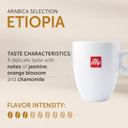 illy Arabica Selections Ethiopia Whole Bean Coffee, 100% Arabica Bean Single Origin Coffee, Light Roast with Notes of Jasmine, All-Natural, No Preservatives, 8.8 Ounce Can (Pack of 1)