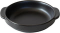 Santo Banko Ware Au Gratin Dish, Large, 22.0 fl oz (650 ml), Heat Resistant, Oven-safe, Direct Fire, Microwave, Dishwasher Safe, Stackable, Black, Made in Japan