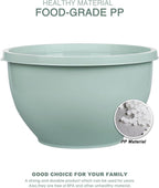 Greentainer Plastic Mixing Bowls with Lids Set for Kitchen, 5 Set Nesting Bowls for Mixing, Baking, Prepping, Cooking and Serving Food, Mixing Bowls Dishwasher, Microwave Safe