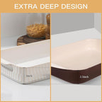 4.7QT Casserole Dishes for Oven, 9x13” Large Lasagna Pan, Ceramic Baking Dish, Rectangular Lasagna Pan Deep with Handles for Baking, Casserole, Kitchen, Birthday Gift for Mother Father Women Men