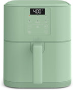 bella 6 Qt Slim Air Fryer, Fits-anywhere™ Kitchenware, EverGood™ Ceramic Nonstick Coating, Adjustable Temperature, 6 Preset Cooking Options, 60 Min Auto Shutoff w Audible Tone, 5lb Capacity, Seaglass
