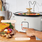 Beautiful 4-Quart Programmable Slow Cooker with Touch-Activated Display, Digital Timer, Keep-Warm Function & Removable Non-Stick Pot
