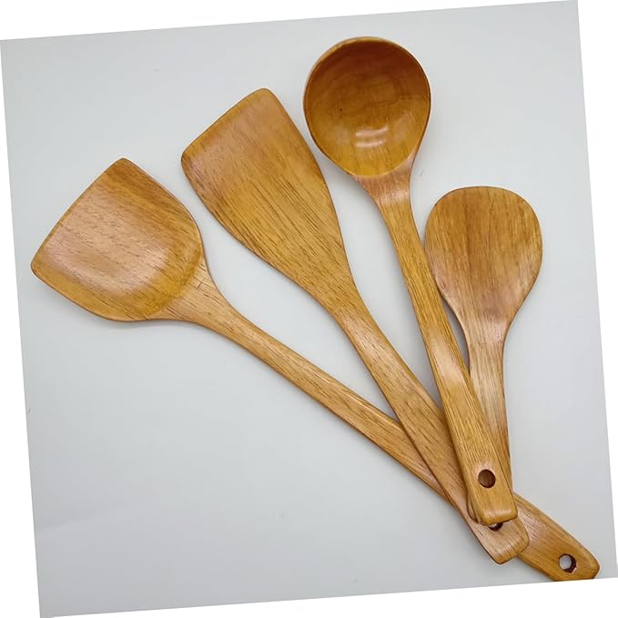PRETYZOOM 1Set Utensil Set Kitchen Tools for Cooking Odorless for Non Stick Cookware Includes Spatula Spoon Turner and Ladle for Family
