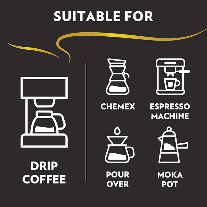 Lavazza Espresso Ground Coffee, Medium Roast, 100% Arabica, 20 oz Bag (Pack of 6)