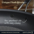 Anolon X Hybrid Nonstick Cookware Induction / Pots and Pans Set, 10 Piece - Dark Gray