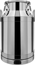 304 Stainless Steel Milk Can Large 12L-60L Capacity Milk Bucket Ice Buckets Bar Tools Wine Pail Bucket Milk Can Tote Jug with Sealed Lid Heavy Duty for Milk and Wine Liquid Storage (40L)