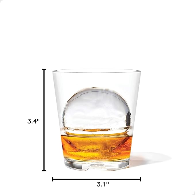 TOSSWARE RESERVE 8oz Stacking Rocks, SET OF 4, Premium Quality, Tritan Dishwasher Safe & Heat Resistant Unbreakable Plastic Whiskey Glasses, Clear