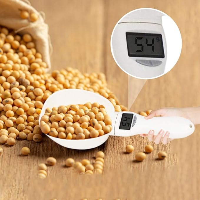 Digital Measuring Spoon, 2025 Food Measuring Scoop Scale 800g / 0.1g High Precision with LCD Screen,Household Weighing Scoop for Kitchen and Dog Cat Food (3)