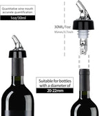 Automatic Measured Bottle Pourer -1 oz (about 30 mL) Set of 6,Pour Spouts for Liquor Bottles with Dust Caps,Measure Pourer Drinks Wine Cocktail Dispenser, Suitable for Home Kitchen Bar Shot Pourer