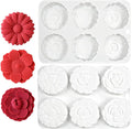 mostsom 6 Flower Silicone Cake Mold Handmake DIY Bread Mould Silicone Moulds For Cake Mooncake Mold Cake Tools