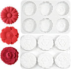 mostsom 6 Flower Silicone Cake Mold Handmake DIY Bread Mould Silicone Moulds For Cake Mooncake Mold Cake Tools