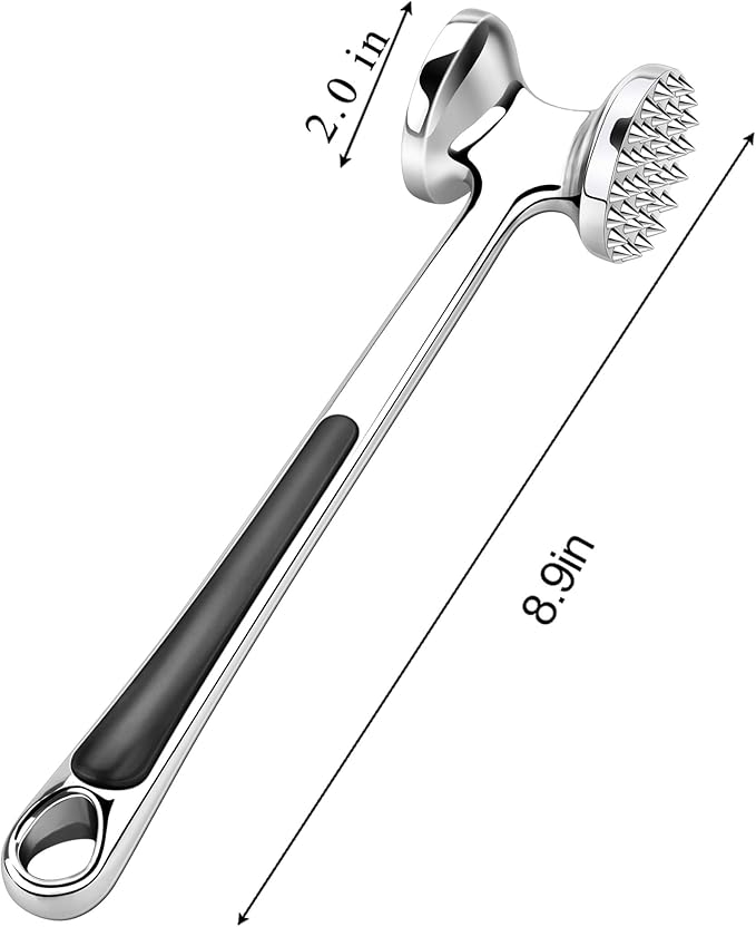 Meat Tenderizer Kitchen Mallet Hammer Tool Manual Pounder For Tenderizing Chicken Steak Beef Poultry